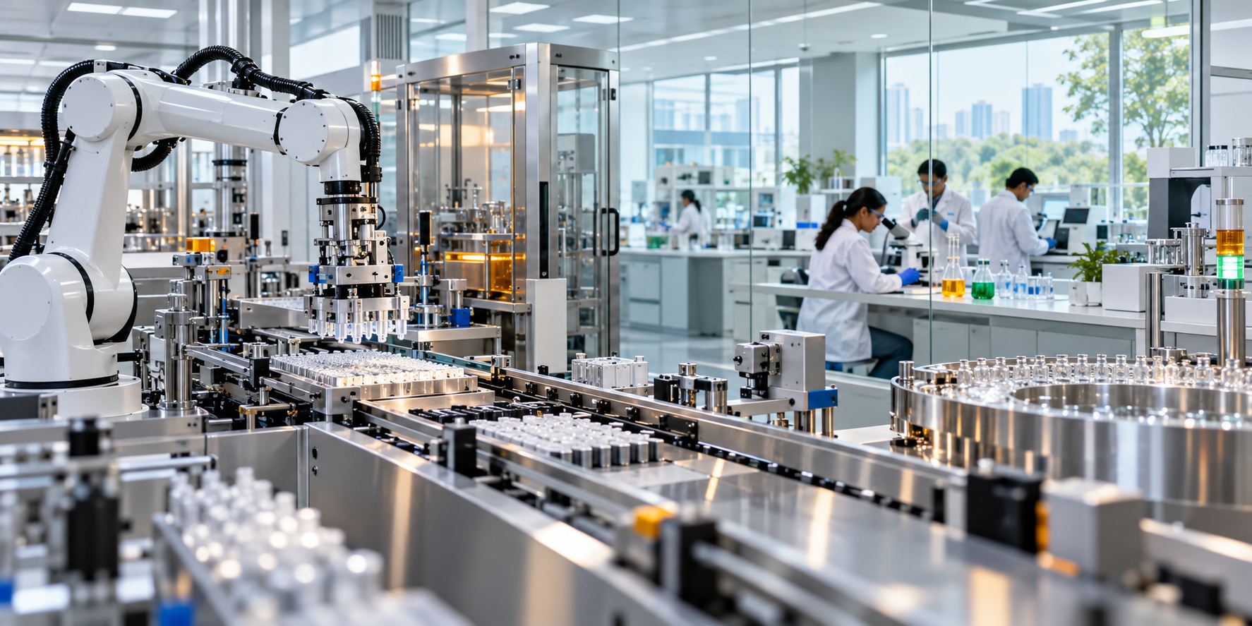 Advanced automated manufacturing and healthcare research facility